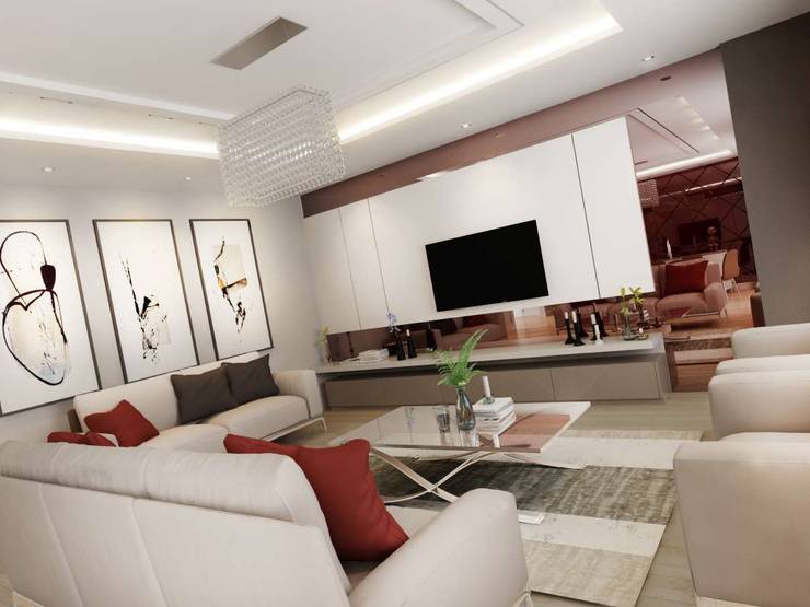 VERO CONCEPT MİMARLIK – Villa Mira:  tarz Oturma Odası