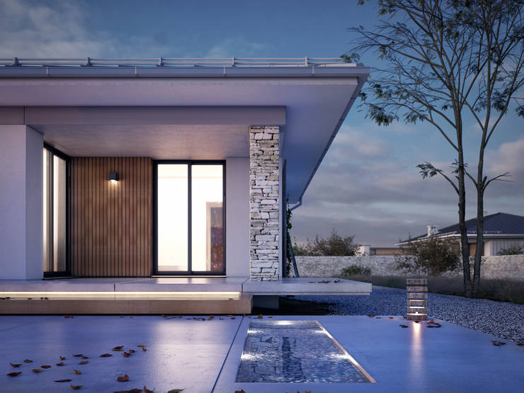 Casas de estilo  por Biuro Projektów MTM Styl - domywstylu.pl