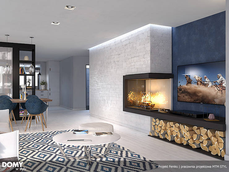 Salas de estilo  por Biuro Projektów MTM Styl - domywstylu.pl