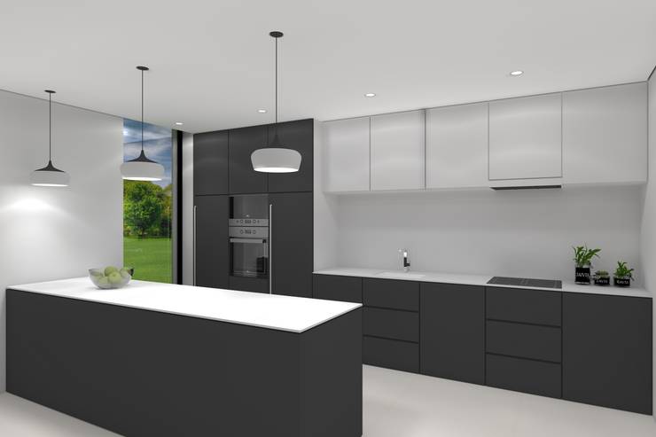 Projeto Ametista: Cozinhas modernas por Magnific Home Lda