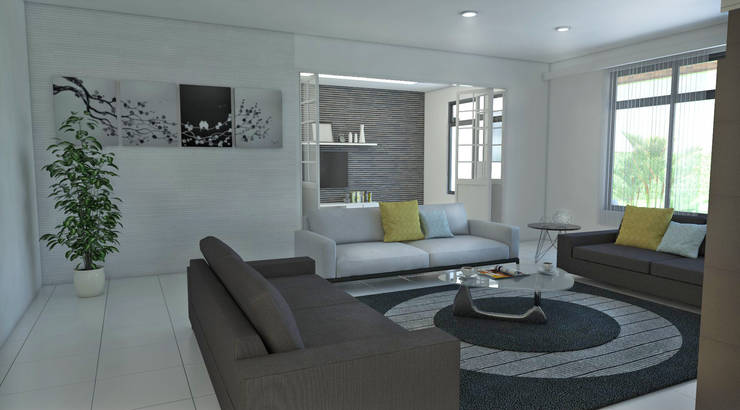 Soggiorno in stile  di Arquitecto Pablo Restrepo