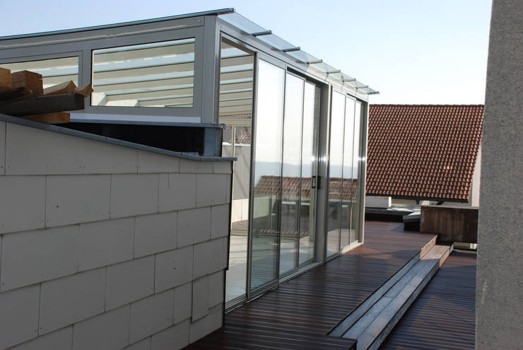 Wintergarten auf Dachterrasse von Schmidinger Wintergärten, Fenster