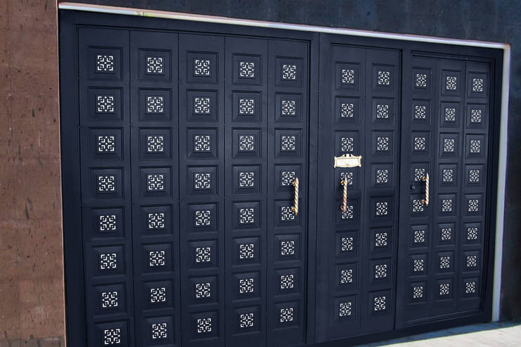 Garajes y galpones de estilo  por Lamitec SA de CV