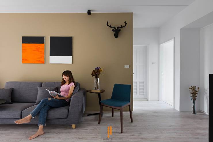  غرفة المعيشة تنفيذ 築川設計