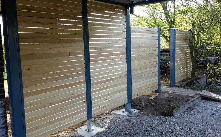 Metallcarport Mit Sichtschutz Aus Holz Von Carport