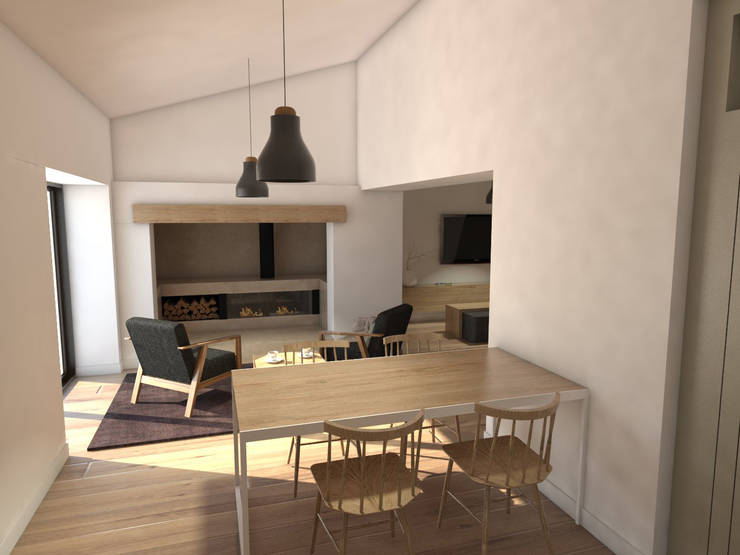 Projekty,  Salon zaprojektowane przez Grupo Norma