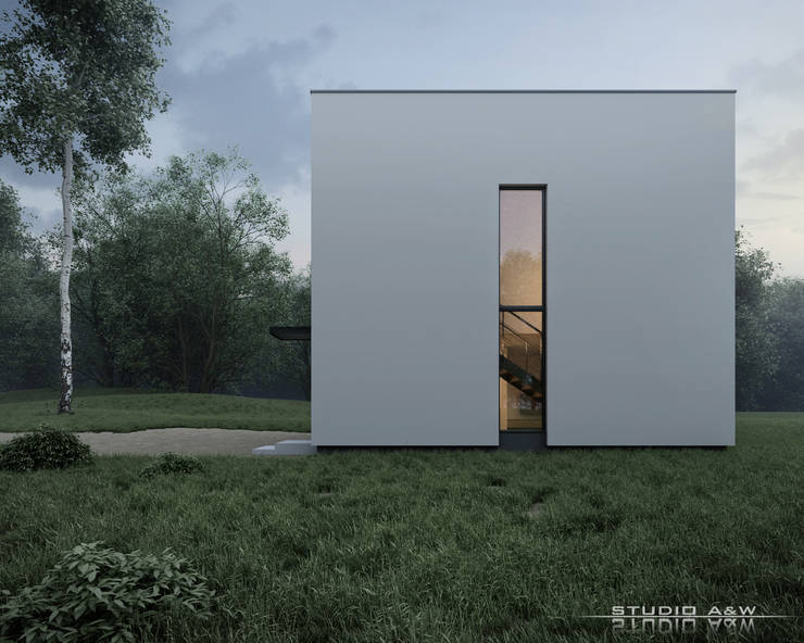 Casas de estilo  por  Architekt Łukasz Bulga Studio A&W Kraków | Projekty domów nowoczesnych