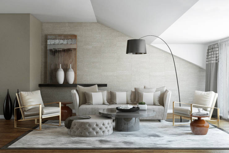  Living room by DZINE & CO, Arquitectura e Design de Interiores