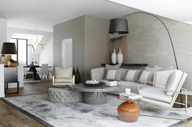  Living room by DZINE & CO, Arquitectura e Design de Interiores