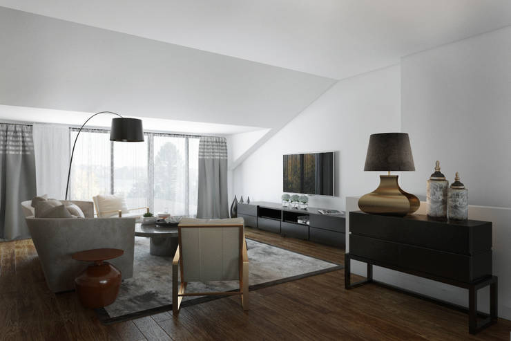  Living room by DZINE & CO, Arquitectura e Design de Interiores