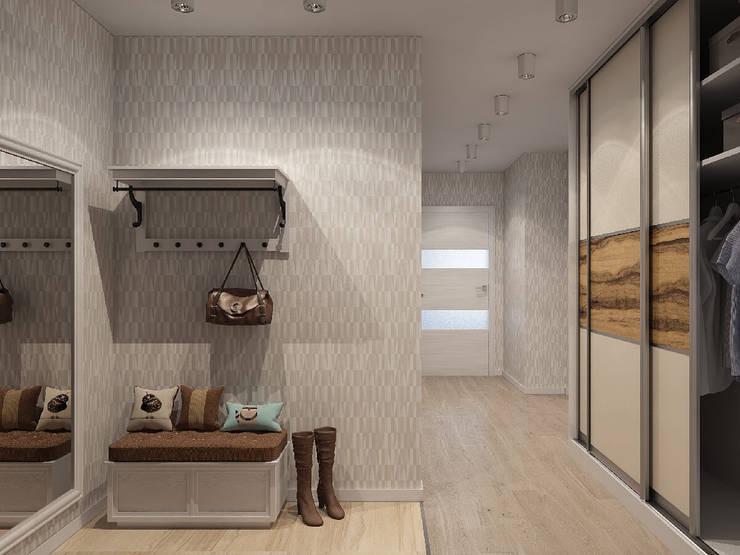 Couloir et hall d'entrée de style  par Гузалия Шамсутдинова | KUB STUDIO