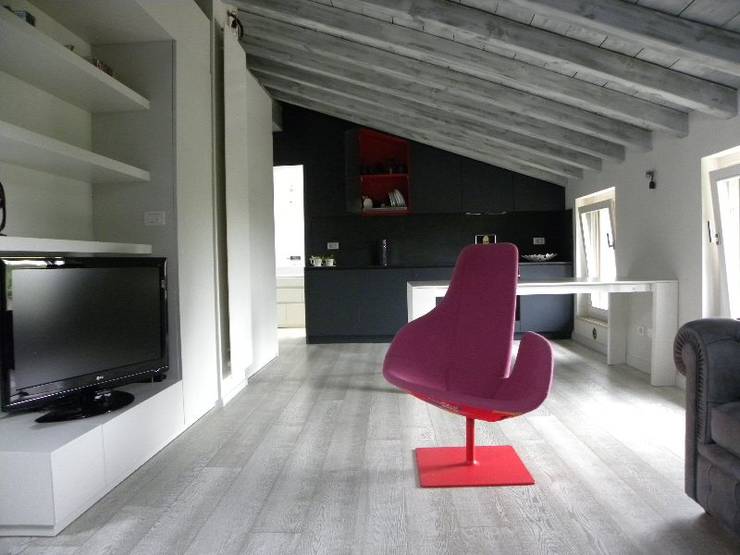 Mansarda grey by daniele franzoni interior designer architetto d ... Architetto interior designer