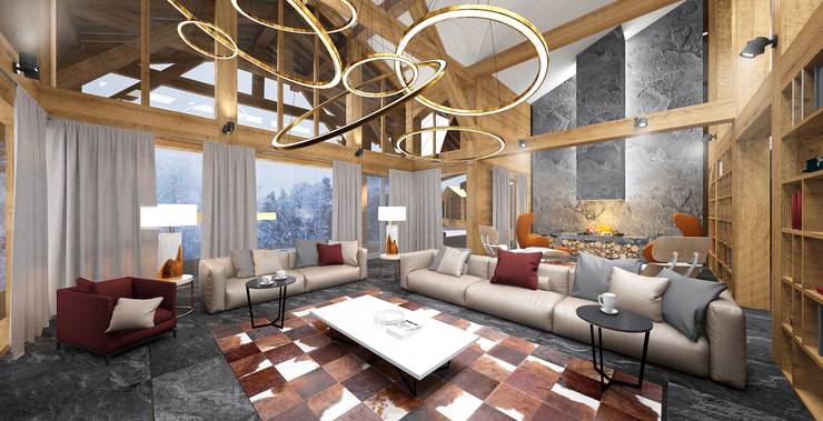  غرفة المعيشة تنفيذ ARCHDUET&DA