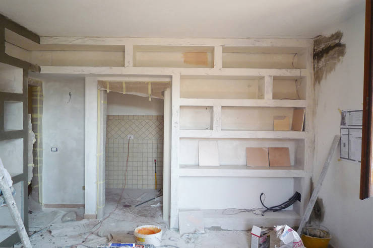 Arredare il soggiorno con librerie in cartongesso by jfd juri ... Arredare il living