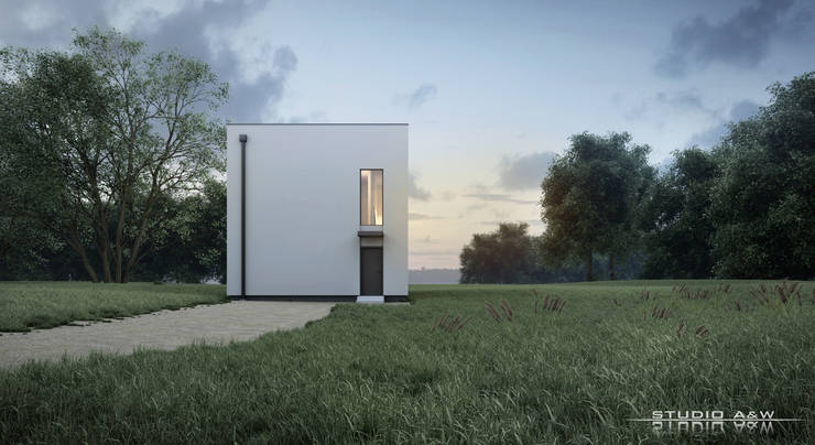 Casas de estilo  por  Architekt Łukasz Bulga Studio A&W Kraków | Projekty domów nowoczesnych