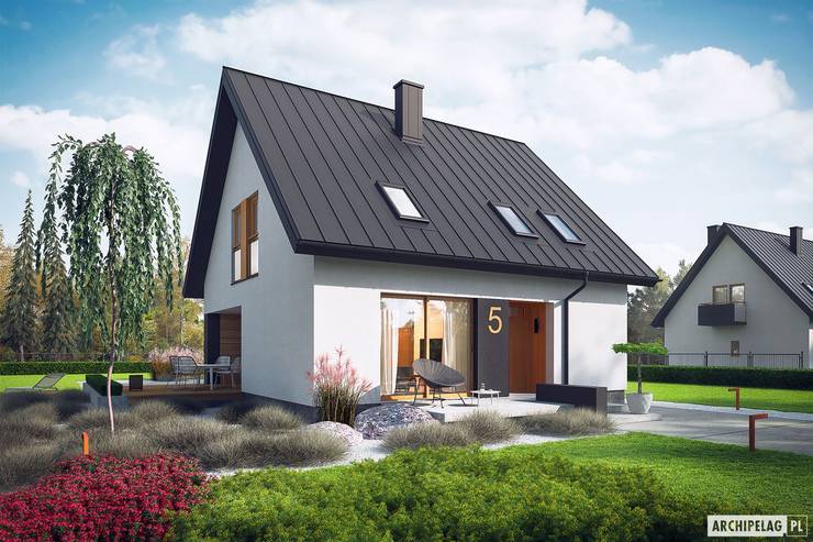 Casas unifamiliares de estilo  por Pracownia Projektowa ARCHIPELAG