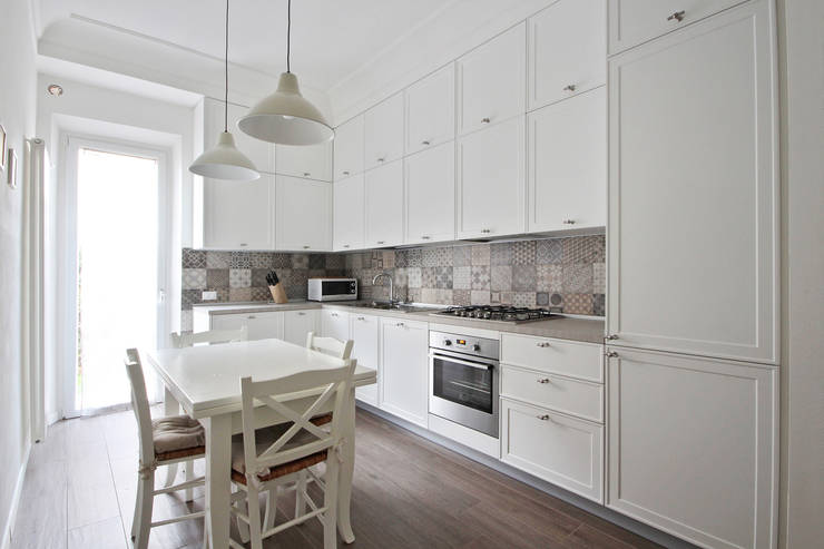 30 cucine ad angolo bellissime per ispirarti Cucina classica bianca