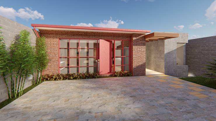 Casas de estilo  por Pedro Aguiar Arquitetura + Obra