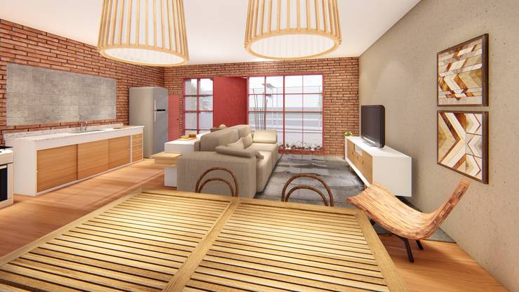 Comedores de estilo  por Pedro Aguiar Arquitetura + Obra