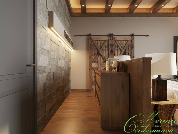 Спальня DE CHALET HOUSE: Спальни в . Автор – Компания архитекторов Латышевых 'Мечты сбываются'