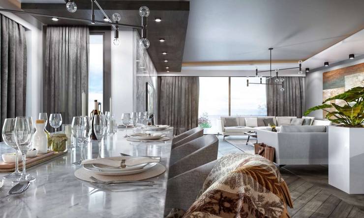 VERO CONCEPT MİMARLIK – Kalafatoğlu Villa İç Mekan:  tarz Yemek Odası