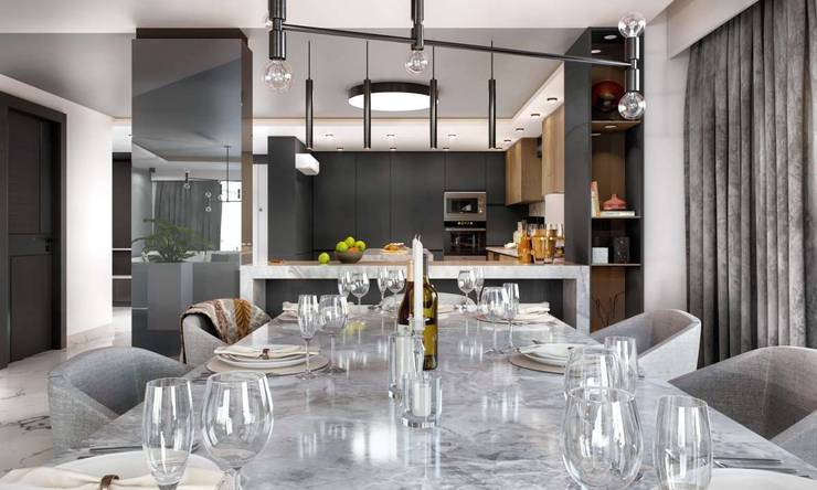 VERO CONCEPT MİMARLIK – Kalafatoğlu Villa İç Mekan:  tarz Yemek Odası