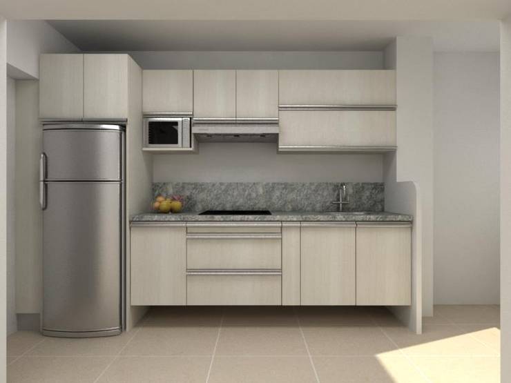 Diseño Cocina pequeña de Arq. Barbara Bolivar | homify Diseño Cocina pequeña de Arq. Barbara Bolivar | homify