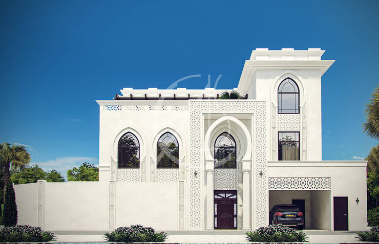 villa modern islamic exterior arch saudi classic arabic architecture arabia comelite facade villas interior entrance windows contemporary building arched traditional