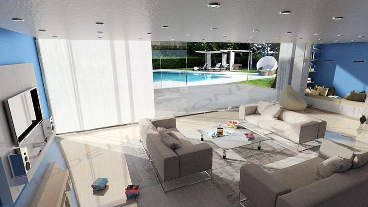 Modellazione e rendering ambienti interni – living in stile moderno ... Rendering 3d interni
