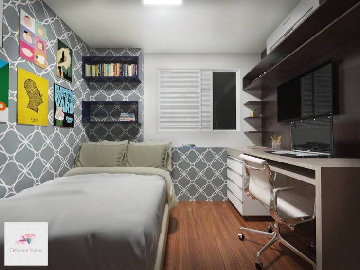 Quarto masculino jovem por Arquitetura Débora Yukari homify # Decoração De Quarto Jovem Masculino Moderno Quarto masculino jovem por Arquitetura Débora Yukari homify # Decoração De Quarto Jovem Masculino Moderno
