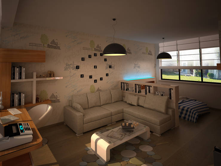 HEBART MİMARLIK DEKORASYON HZMT.LTD.ŞTİ. – Sinpaş lagün İris tip villa iç dekorasyonu:  tarz Erkek çocuk yatak odası