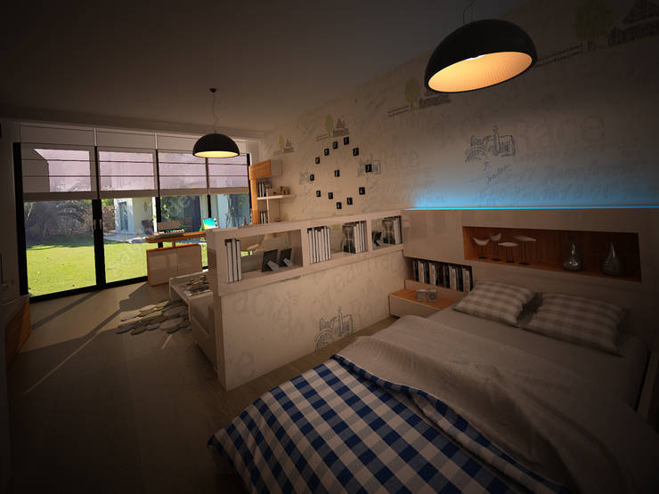 HEBART MİMARLIK DEKORASYON HZMT.LTD.ŞTİ. – Sinpaş lagün İris tip villa iç dekorasyonu:  tarz Erkek çocuk yatak odası