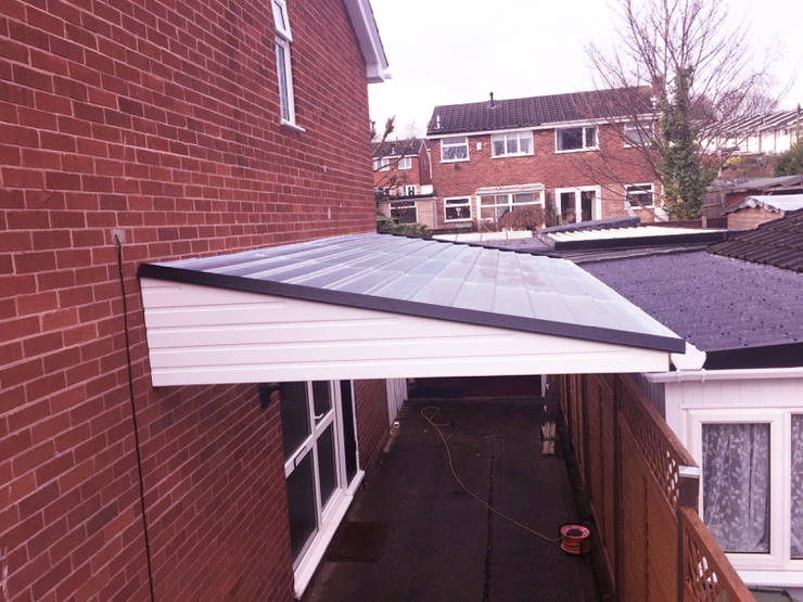 White Standard GRP Cantilever Carport by CarportsUK | homify