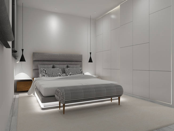  غرفة نوم تنفيذ Angelourenzzo - Interior Design , إسكندينافي   