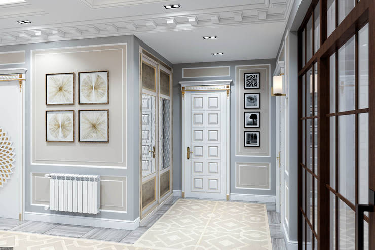 Elegant and modern entrance hall: by DMR DESIGN AND BUILD SDN. BHD.