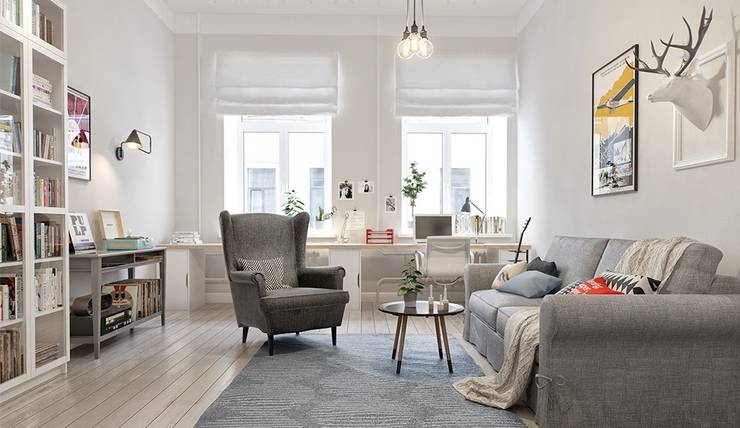 wohnzimmer skandinavischer stil, skandinavischer stil von rius-interior | homify, Design ideen