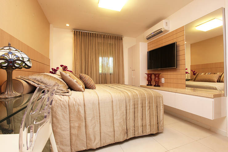 Apartamento em Fortaleza para férias: Quartos por RI Arquitetura