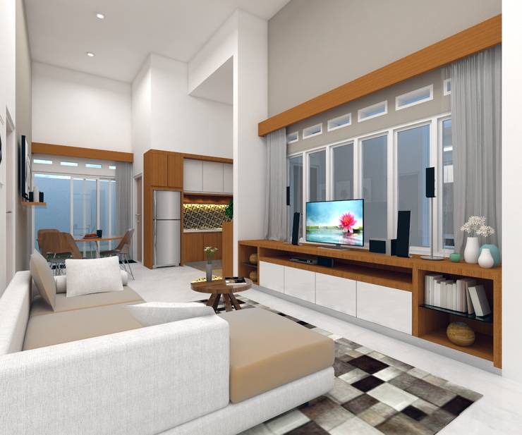 PERUMAHAN TROPIS PEKANBARU: Ruang Keluarga by CASA.ID ARCHITECTS