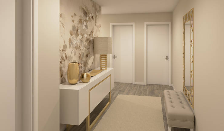 Pasillos y vestíbulos de estilo  por Ana Andrade - Design de Interiores, Moderno   