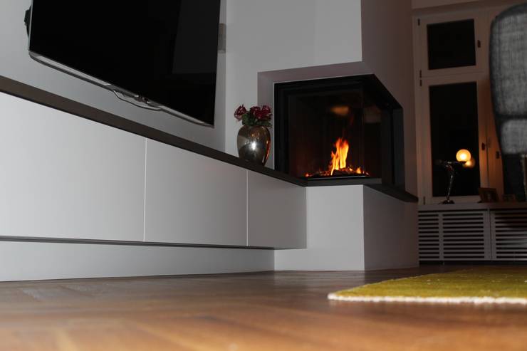 Moderner Eckkamin aus Düsseldorf