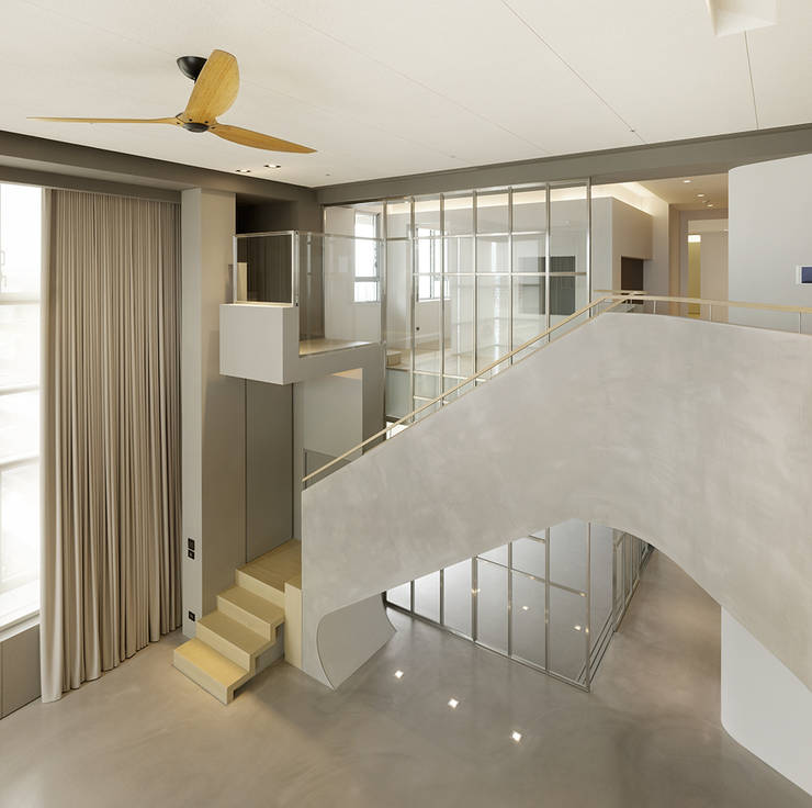 新北市新店顶楼双层公寓:108 坪的极致挑高的简约风住宅