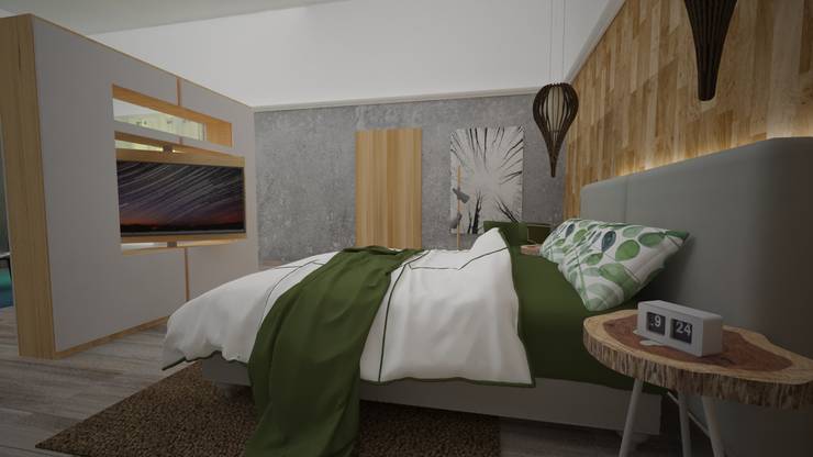 Hotel Boutique Centro Histórico: Dormitorios de estilo  por Armo Dezain