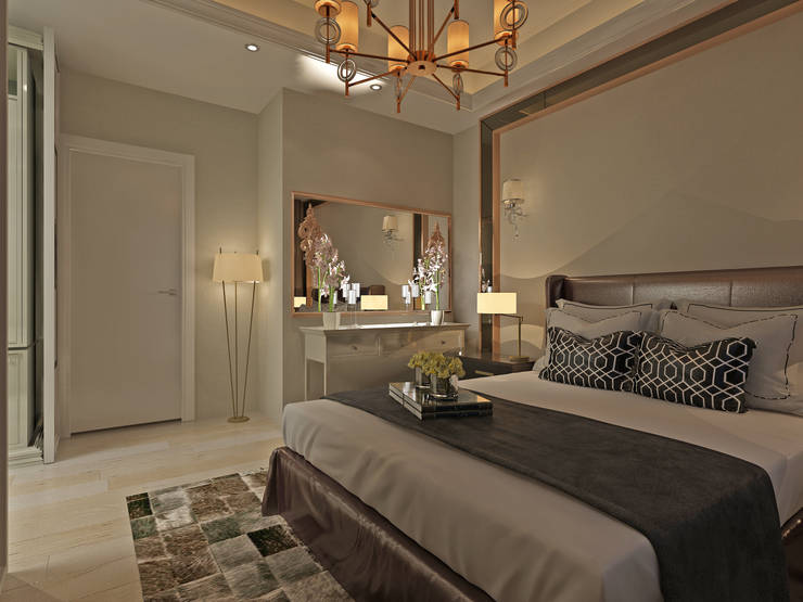 50GR Mimarlık – Küçükçekmece Yatak Odası :  tarz Yatak Odası