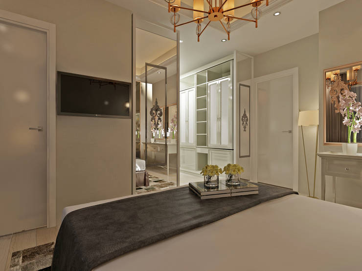 50GR Mimarlık – Küçükçekmece Yatak Odası :  tarz Yatak Odası