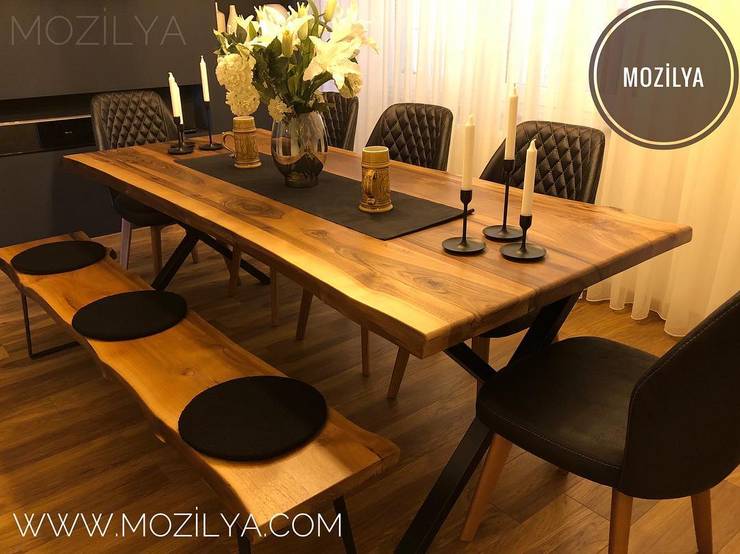 Mozilya Mobilya Mozilya Doğal Ağaç Masa ve Kütük Masa Modelleri homify