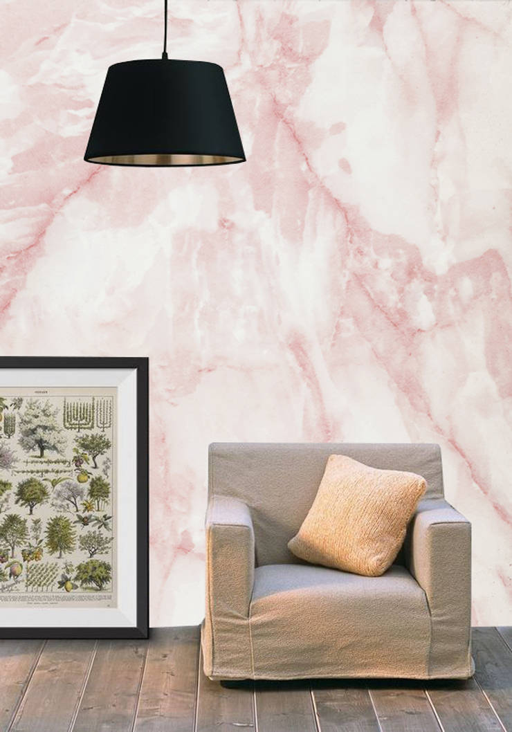 PAPEL TAPIZ PERSONALIZADO MÁRMOL Y PIEDRAS de Muro | homify