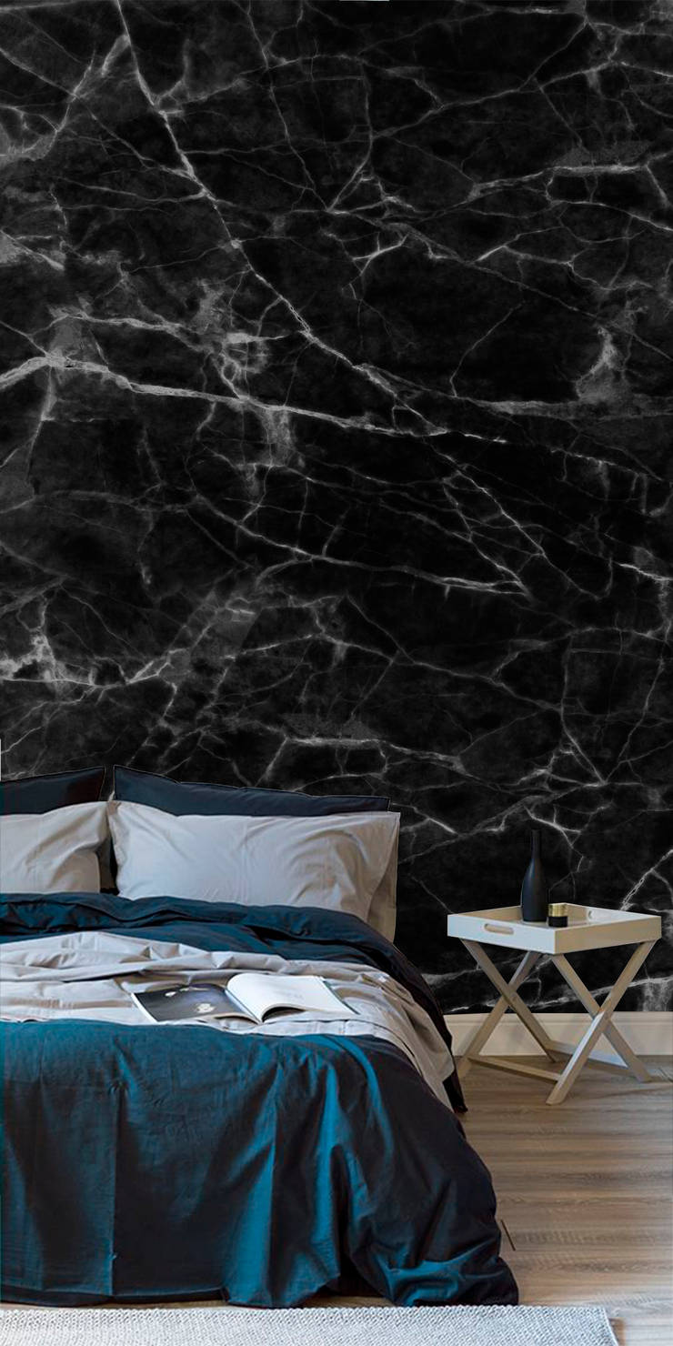 PAPEL TAPIZ PERSONALIZADO MÁRMOL Y PIEDRAS de Muro | homify