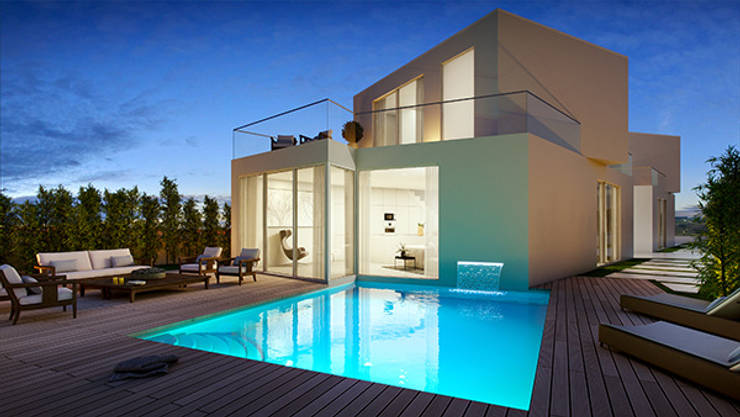 Casas de estilo  por Tiago Barros Studio, Minimalista   