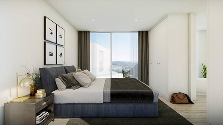 Cuartos de estilo  por Tiago Barros Studio, Minimalista   