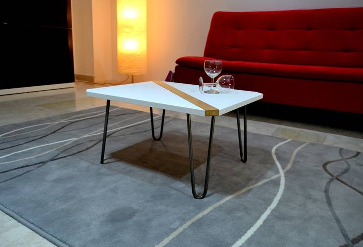 Tavolino da salotto in legno moderno modello Line, TCDESIGN TCDESIGN Salon moderne Canapés & tables basses